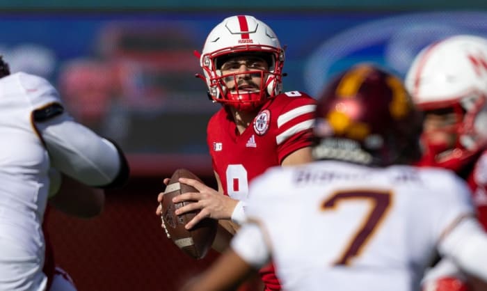 Logan Smothers 2022 Nebraska vs Minnesota football